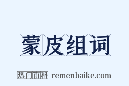 蒙皮组词是什么意思的图片